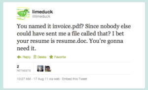 funny tweet about email files