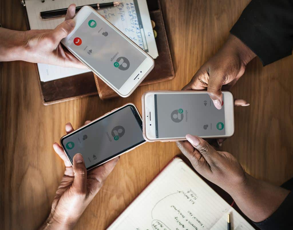 employees and their phones